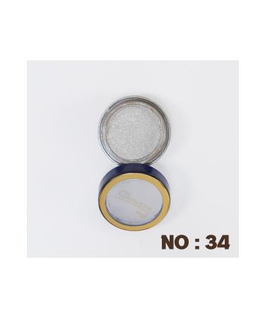 Christine Plus Glitter Single Eyeshadow Soft Color Shiny Eyeshadow White Eyeshadow No:34 - Buy Online on GoSupps.com