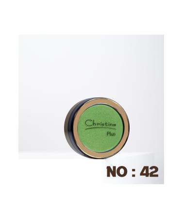 Christine Plus Glitter Single Eyeshadow Soft Color Shiny Eyeshadow Light Green No:42