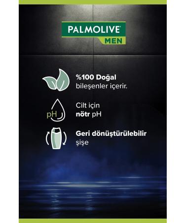 Palmolive Men Pure Arctic 4 in 1 Men's Shower Gel and Shampoo 500 ml x 2 Pieces + Shower Fibre Gift - Buy Online on GoSupps.com