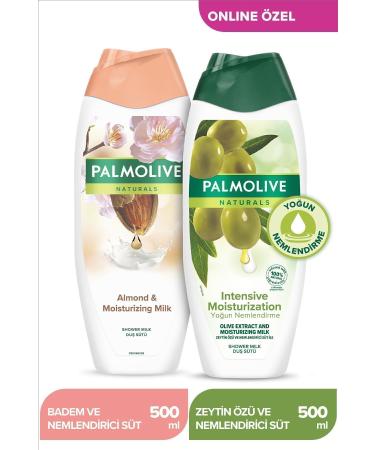 Palmolive Naturals Almond and Intensive Moisturizing Olive Extract Shower Gel 500 ml X2pcs