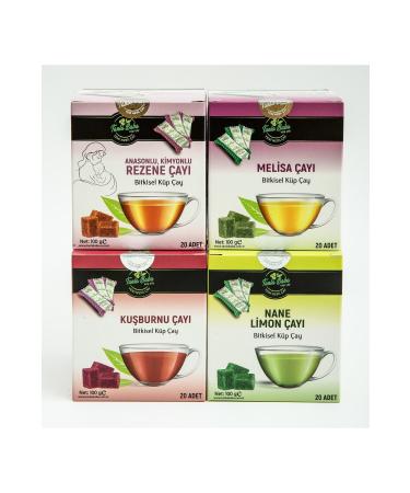 TanlaBaba Relaxation Package Cube Tea 4 Pack Fennel Rosehip Mint Lemon Melissa Herbal Teas - Buy Online on GoSupps.com
