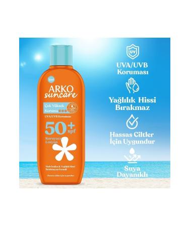 Arko Suncare Spf50 Very High Protection Body Sun Lotion 200 ml - Buy Online on GoSupps.com