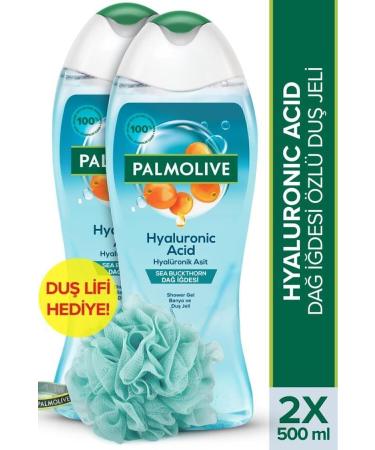 Palmolive Hyaluronic Acid Natural Mountain Idesi Essence Bath and Shower Gel 500 ml x2 Pieces + Shower Fibre Gift