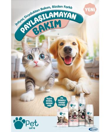 Pet Love No-Rinse Foam Shampoo for Cats and Dogs Strawberry 2x225 ml - Buy Online on GoSupps.com