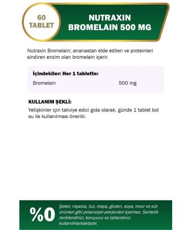 Nutraxin B1 B2 B3 B5 B6 B12 Containing B Vitamin Complex 60 Tablets + Bromelain Pineapple 60 Capsules - Buy Online on GoSupps.com