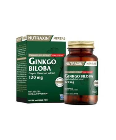 Nutraxin Herbal Ginkgo Biloba 120 Mg 60 Tablets 8680512602651