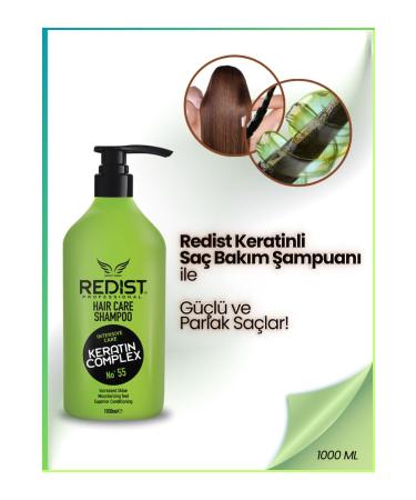 Redist Keratin Care Shampoo for All Hair Types Special for Damaged and Weakened Hair 1000 ml