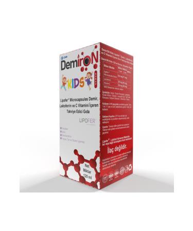 DEMIRON PLUS Demiron Kids Syrup 120 ml Lipofer Iron Lactoferrin and Vitamin C