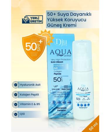 Diu Paris Aqua Spf 50 Sun Cream Anti-Aging Waterproof Uva Uvb Q10 Makeup Base 50 ml