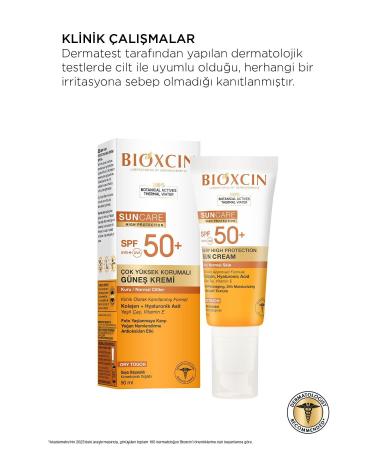 Bioxcin Sun Care Spf 50 Very High Protection Sun Cream 50 ml Dry and Normal Skin - Collagen Hyaluronic Acid - Buy Online on GoSupps.com