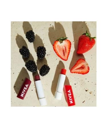 NIVEA Blackberry Lip Care Cream and Gloss 4.8 g - Buy Online on GoSupps.com