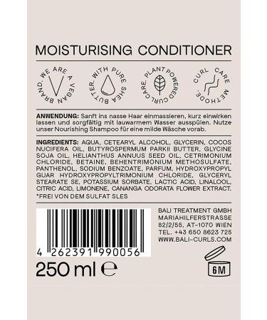 Bali Curls Moisturizing Conditioner 250ML - Buy Online on GoSupps.com