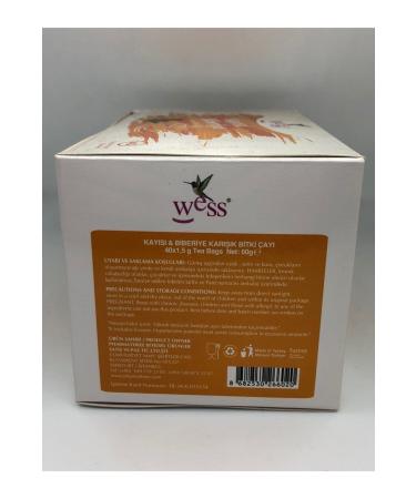WESS Apricot Rosemary Mixed Herbal Tea 40 Filtering Bags - Buy Online on GoSupps.com