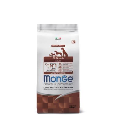 Monge Dog Speciality Line Monoprotein Lamb Rice and Potato All Breed Adult Dog Food 2.5 Kg - Buy Online on GoSupps.com