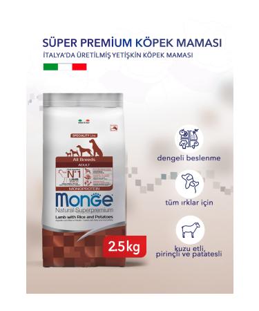 Monge Dog Speciality Line Monoprotein Lamb Rice and Potato All Breed Adult Dog Food 2.5 Kg