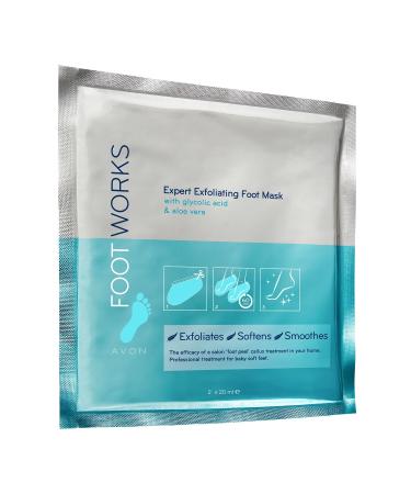 Avon Foot Works Aloe Vera and Glycolic Acid Foot Mask 5050136589042
