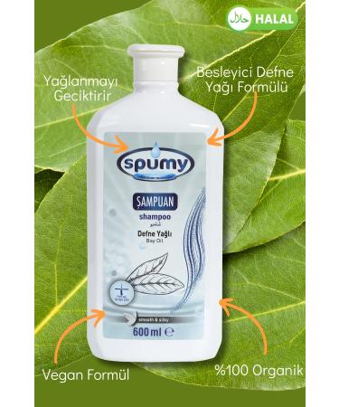 Spumy Nourishing Laurel Oil Organic Shampoo 2-pack - 600 ml x 2 - Buy Online on GoSupps.com