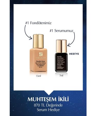 Estee Lauder Smoothing lasting moisturizing Foundation-spf10-2n1 Desert Beige-15mlpassi.456