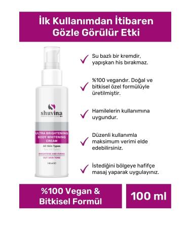SHUVINA DERMATOLOGY CLINIC Whitening Skin Tone Equalizer Lightening Brightening Skin Whitening Care Cream 100 ml - Buy Online on GoSupps.com