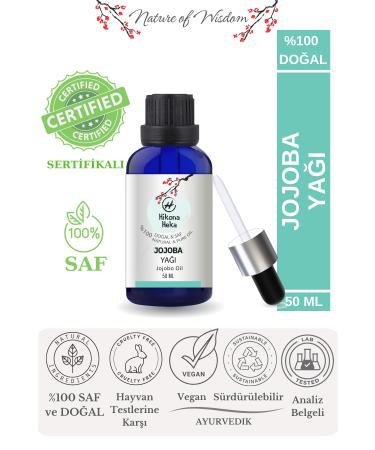 Hikona Heka Jojoba Oil (JOJOBA OIL) 0 Pure and Natural Cold Pressed 50 ml