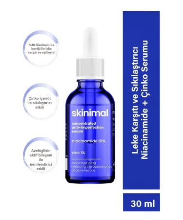 Skinimal Niacinamide + Zinc 1% Concentrate Anti-Spot Serum 30 Ml