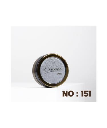 Christine Plus Glitter Single Eyeshadow Soft Color Shiny Eyeshadow Light Silver Color No:151