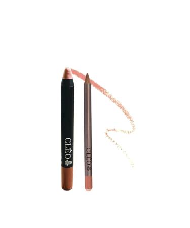 Cleo Cosmetics 2 in 1 Matte Lipstick Waterproof Lipstick & Lip Pencil (Vanilla Romance) - Buy Online on GoSupps.com