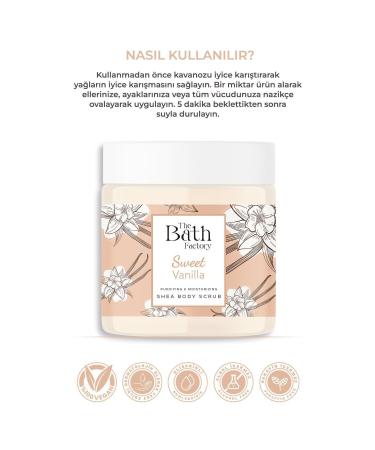THE BATH FACTORY Moisturizing and Purifying Shea Body Scrub - Vanilla Flavored 300gr - Buy Online on GoSupps.com