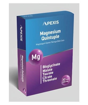 Apexis Magnesium Quintuple 30 Tablets - Buy Online on GoSupps.com