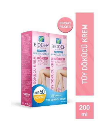 Bioder Hair Removal Cream 2x100 ml Hair Reducing Effect