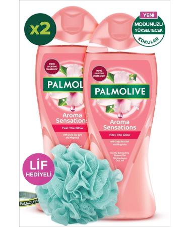 Palmolive Aroma Sensations Feel The Glow Bath and Shower Gel 500 ml X 2 Pieces + Shower Fibre Gift - Buy Online on GoSupps.com