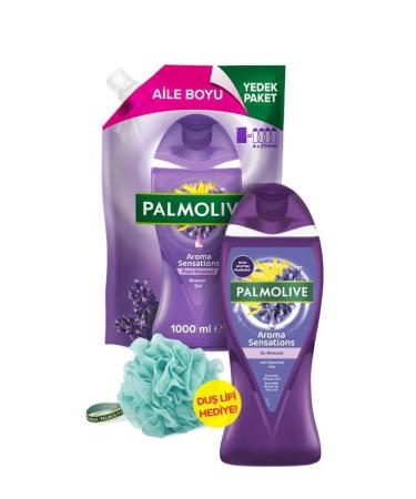 Palmolive Aroma Sensations Feel Relaxed Shower Gel 1000 ml Palmolive Shower Gel 500 ml + Shower Fibre - Buy Online on GoSupps.com