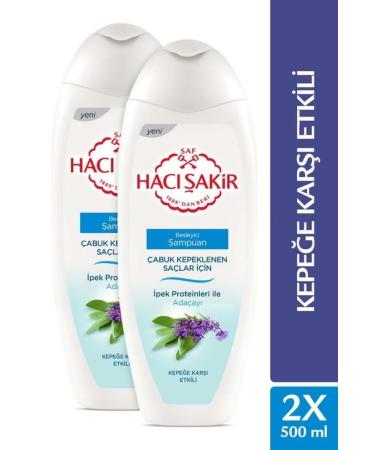 Hac akir Sage Nourishing Shampoo for Dandruff-Prone Hair 500 ml x2 Pieces