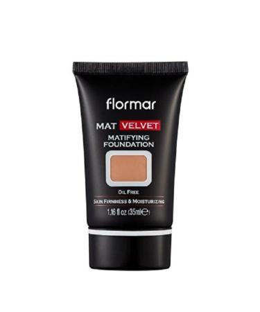 Flomar Flormar.mat Velvet Mattifying Foundation Matte Appearance Oil-Free Foundation V210 Coffee