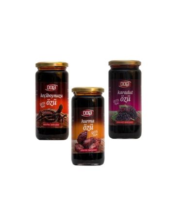 Dola Essence Set 3 Pieces Carob Essence Date Essence Black Mulberry Essence 640 G 3 Pieces Gluten Free