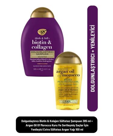 OGX Volumizing Biotin & Collagen Shampoo + Regenerative Argan Oil for Dry and Rough Hair