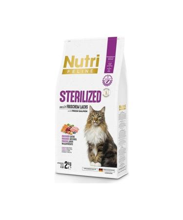 Nutri Feline Salmon Sterilized Adult Cat Dry Food 2 Kg - Nutri Feline Sterilized