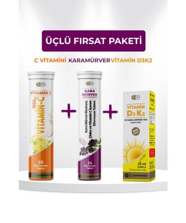 ORFARMA African Geranium&Vitamin C&Black Elderberry Advantage Support Package