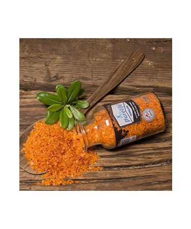 PureLife Himalayan Chili Pepper Granulated Rock Salt Glass Cylinder 320g - Buy Online on GoSupps.com