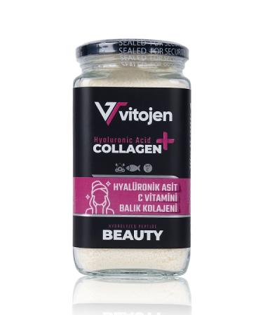 Vitogen Beauty Collagen Hyaluronic Fish Vitamin C Glass Jar (0 PURE ADDITIVE-FREE DOUBLE HYDROLIZED) - Buy Online on GoSupps.com