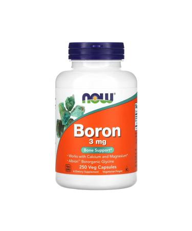 Now Foods Boron 3 mg 250 Veggie Capsules