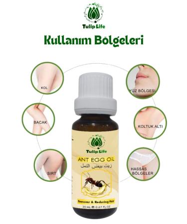 Tuliplife Hair Reducing Removal Hair Thinning Ant Egg Oil 20 ml X 2 Pieces - Buy Online on GoSupps.com
