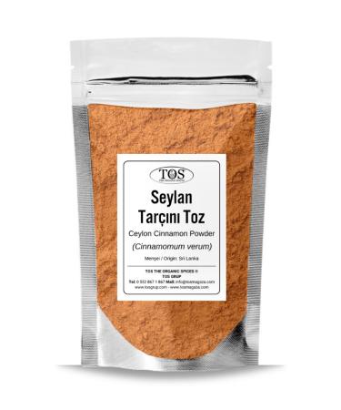 TOS The Organic Spices Ceylon Cinnamon Powder 100 gr Real Cinnamon (1st Quality) Cinnamomum verum / Sri Lanka Cinnamon