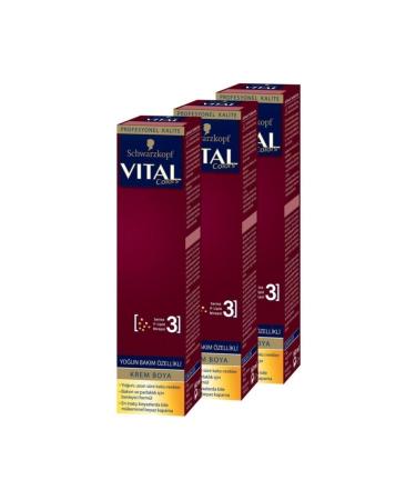 Vital Hair Dye 1-1 Night Black X 3 Pieces