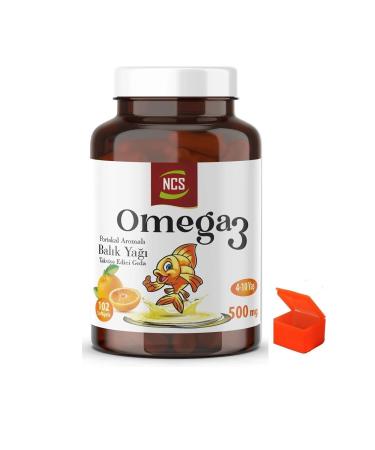 Ncs Omega 3 Orange Flavored Fish Oil For Children 102 Softgel Pill Box