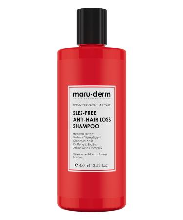Maru.Derm Anti-Hair Loss Sulfate-Free Shampoo 400 ML | All Hair Types | Sulfate-Free Salt-Free Vegan Shampoo