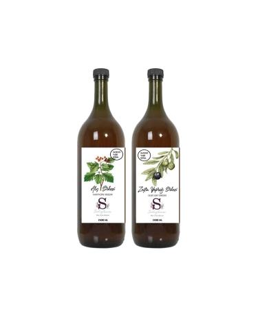 S heylaana Natural Hawthorn Vinegar 1500 ml and Natural Olive Leaf Vinegar 1500 ml