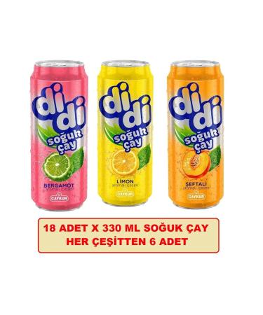aykur Didi Hepsibir Package Bergamot + Lemon + Peach Iced Tea 330 Ml X 18 Pieces