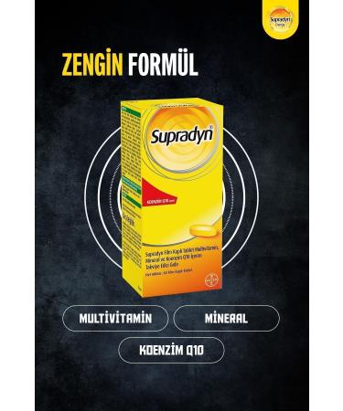 Supradyn 60 Film-Coated Tablets | Food Supplement Containing Coenzyme Q10 Multivitamins and Minerals - Buy Online on GoSupps.com