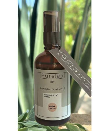 Purelab Oils Cellulite and Stretch Mark Care Oil 100 ml Cellulite and Stretch Mark Preventive Vegan Body Moisturizer - Buy Online on GoSupps.com